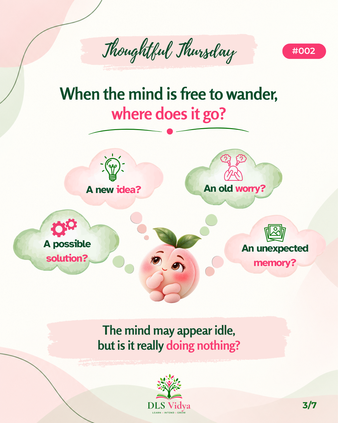 When the mind is free to wander, where does it go: a new idea, an old worry, a possible solution, or an unexpected memory?