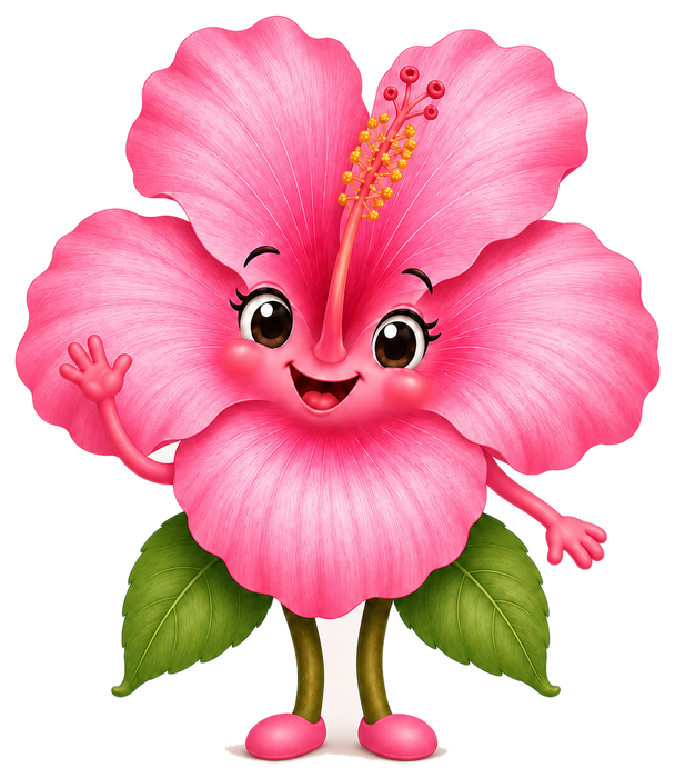 Petal, the cheerful pink hibiscus guide